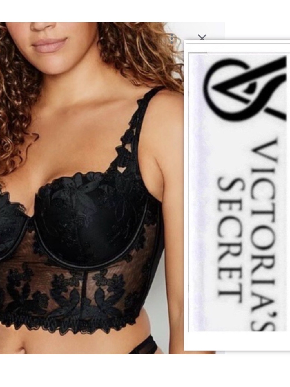 Victoria's Secret Very Sexy Ziggy Glam Floral Embroidery Bra Top